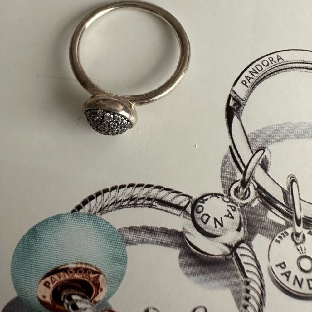 PANDORA COSMIC STARS DROP RING NEW 54 - Picture 5 of 6